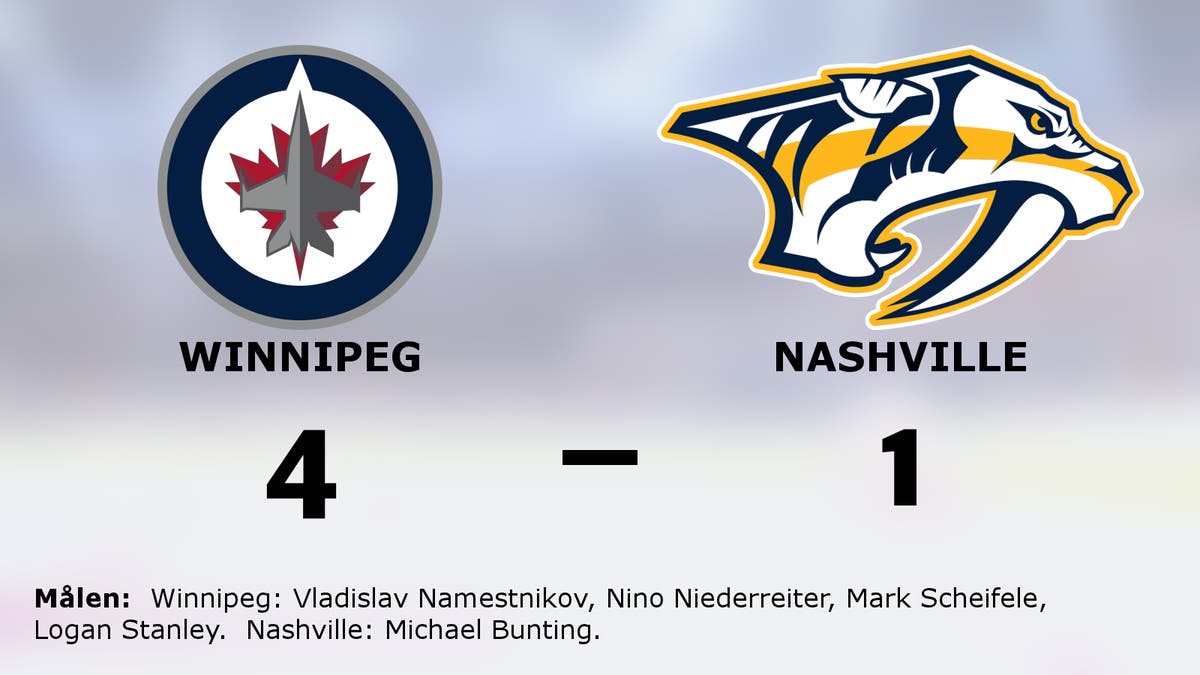 Winnipeg fortsätter vinna – 4–1 mot Nashville