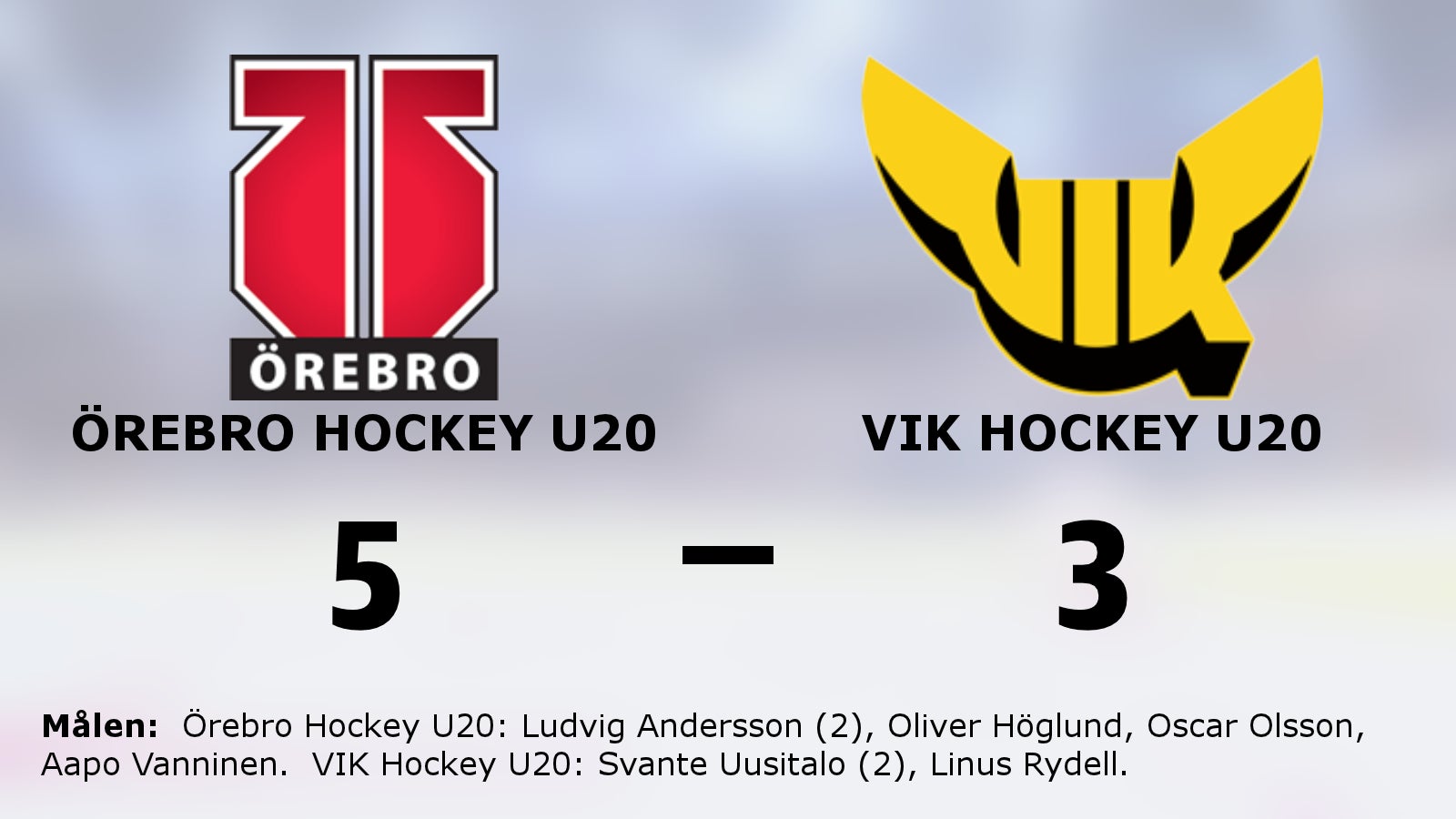 Seger för Örebro Hockey U20 efter vändning mot VIK Hockey U20