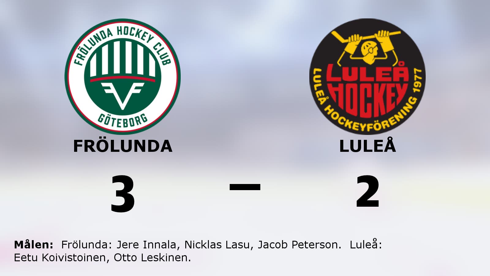 Frölunda vann efter rysare