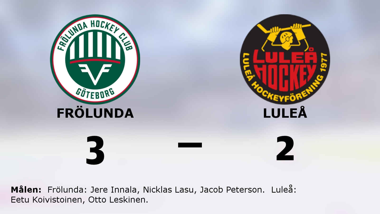 Frölunda vann efter rysare