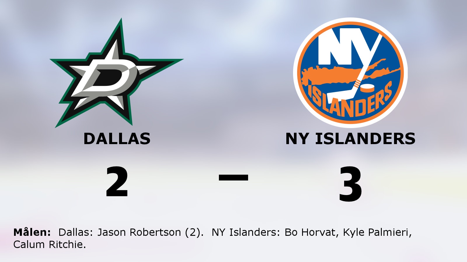 NY Islanders bröt Dallas fina segersvit