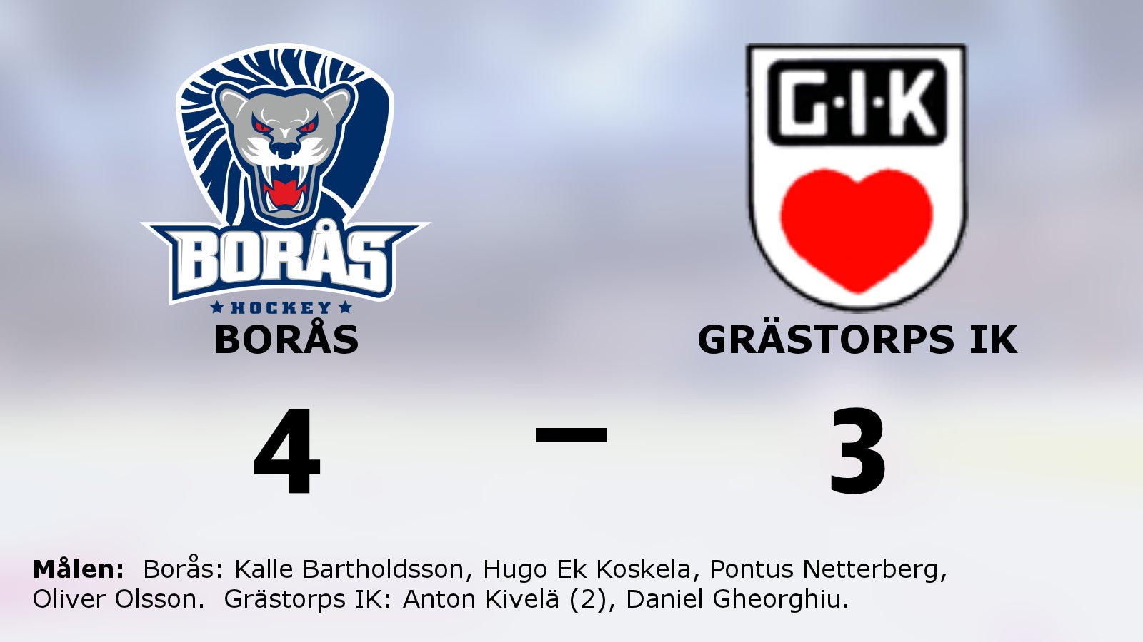 Straffseger för Borås hemma mot Grästorps IK