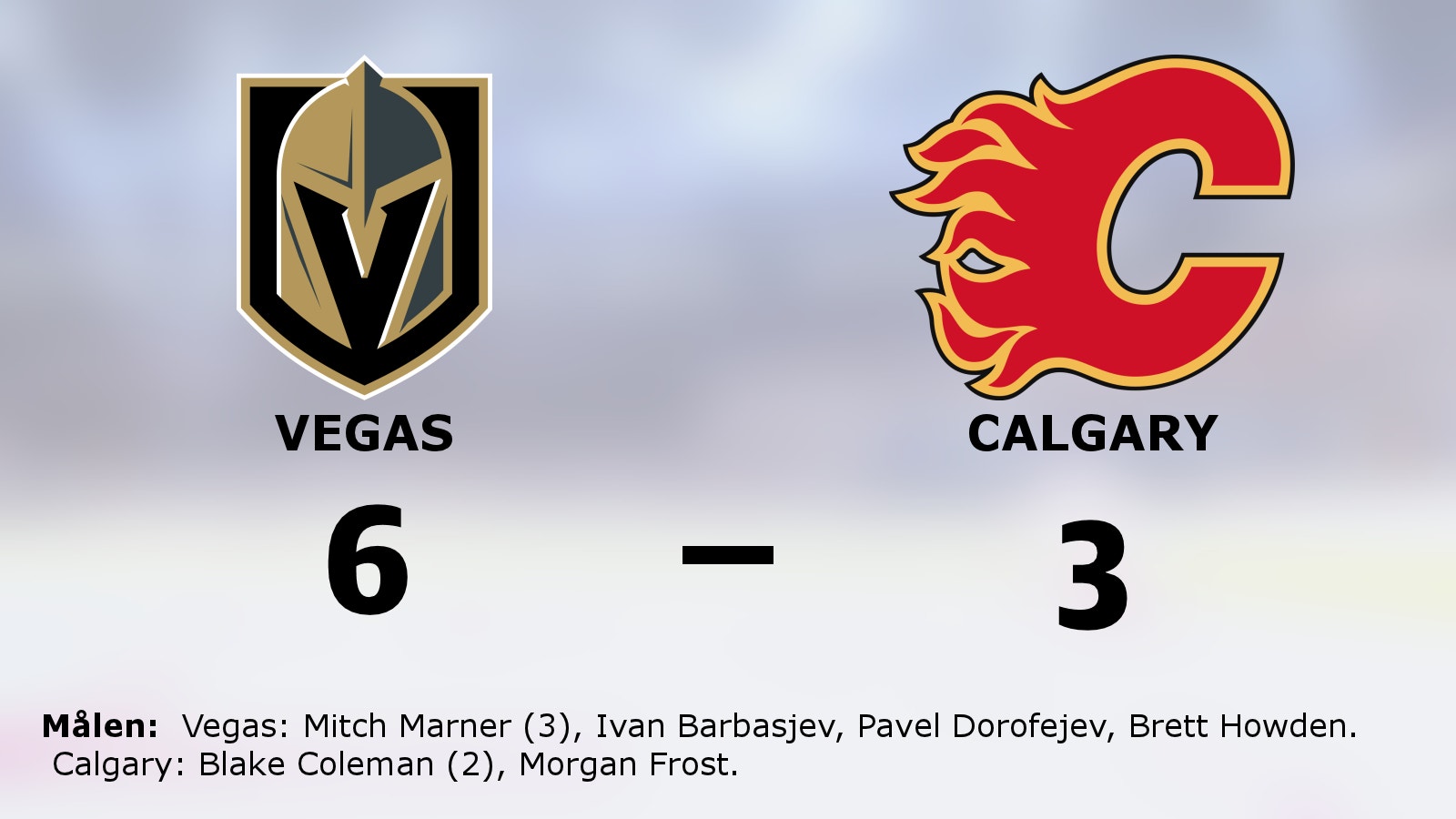 Vegas vann – efter hattrick av Mitch Marner