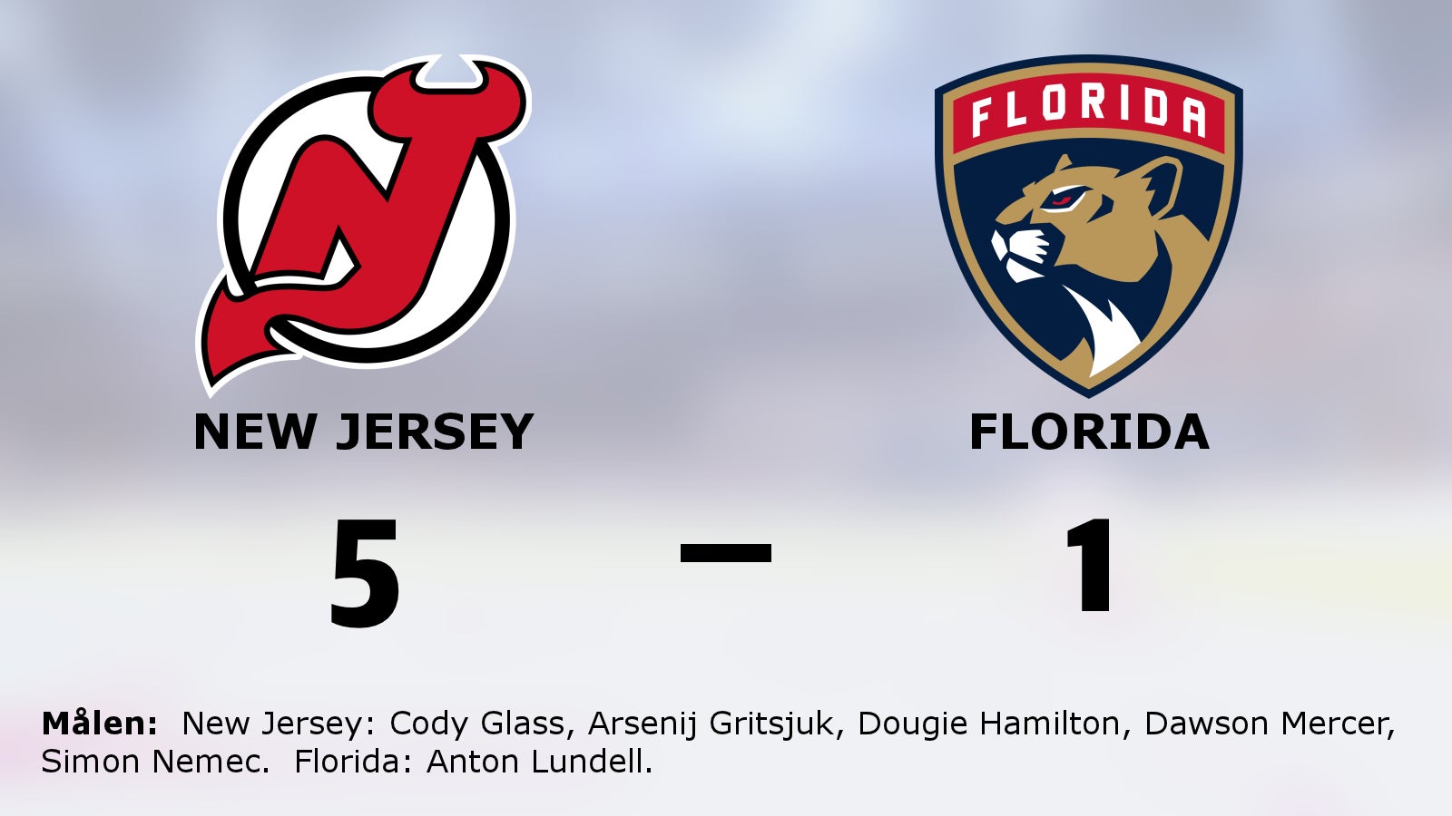 New Jersey vann på hemmaplan mot Florida