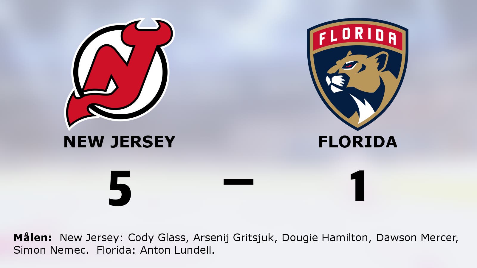 New Jersey vann på hemmaplan mot Florida