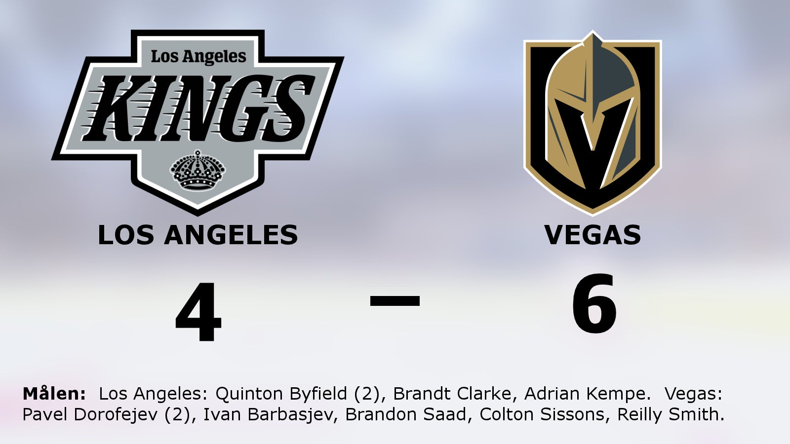 Segerraden förlängd för Vegas – besegrade Los Angeles