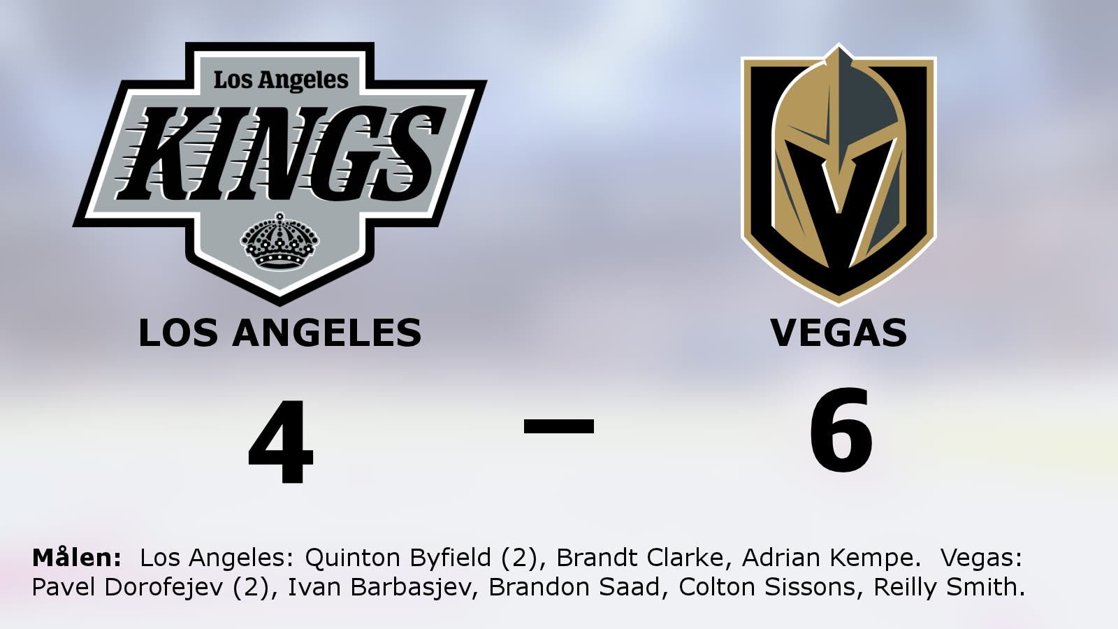 Segerraden förlängd för Vegas – besegrade Los Angeles