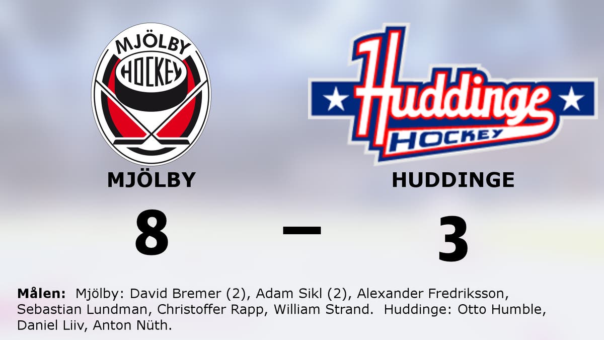 Storseger för Mjölby – 8–3 mot Huddinge