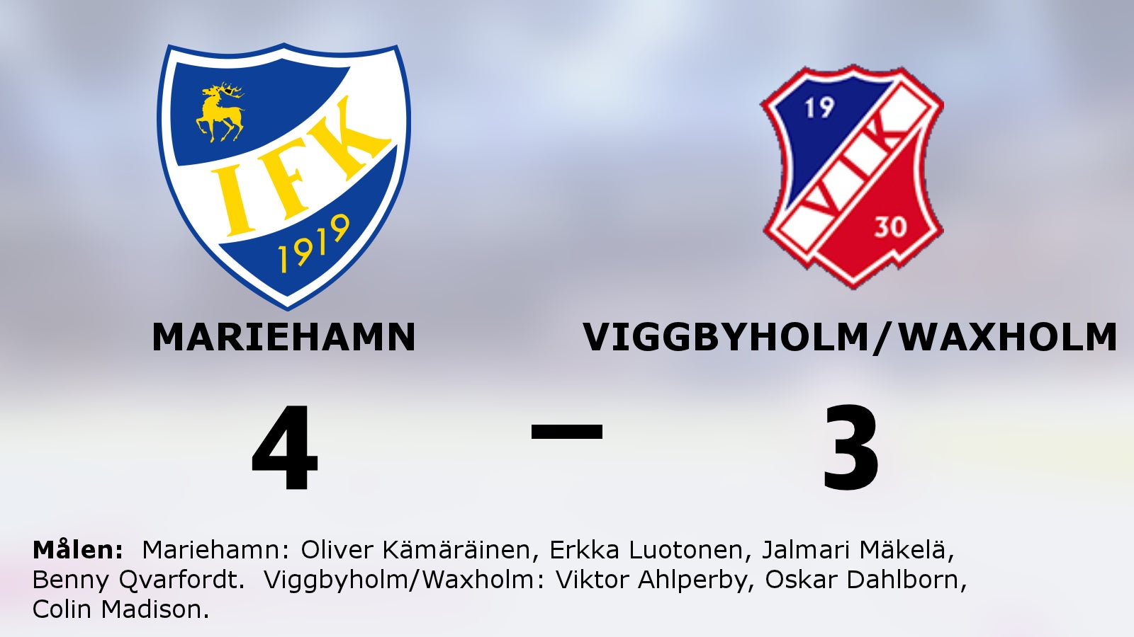 Mariehamn starkast – avgjorde i förlängningen mot Viggbyholm/Waxholm