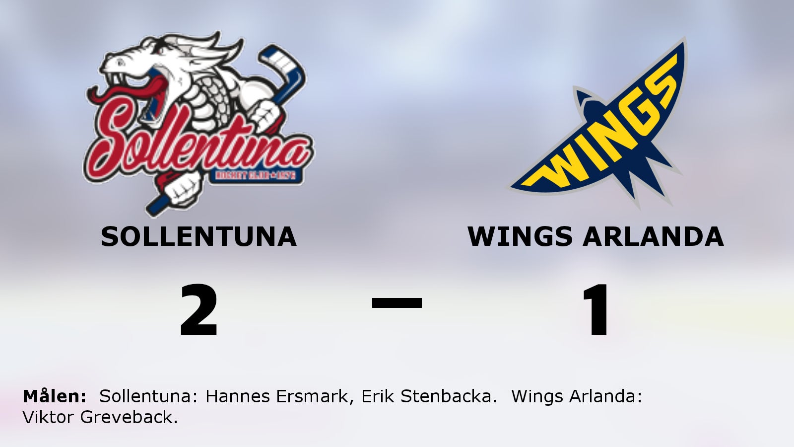 Sollentuna vann efter avgörande i tredje perioden mot gästande Wings Arlanda