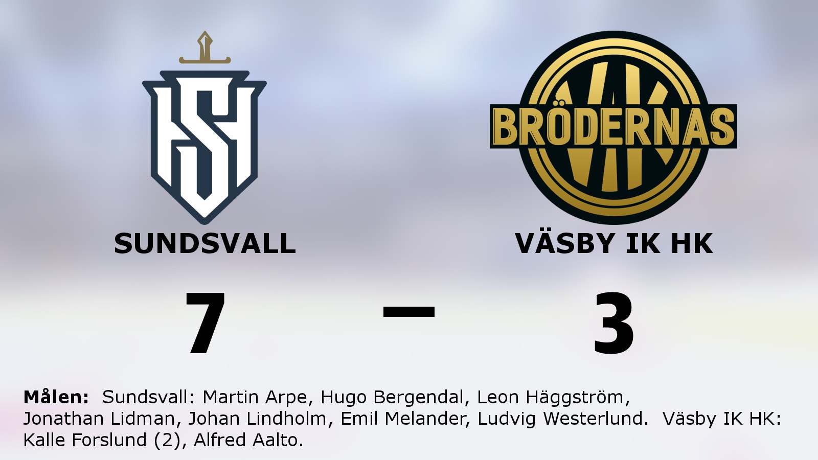 Sundsvall segrare hemma mot Väsby IK HK