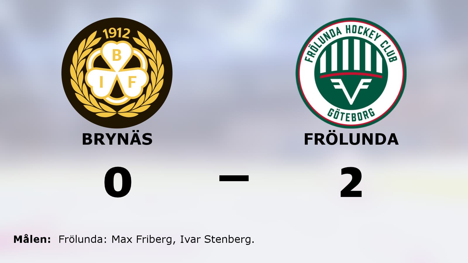 Frölunda segrade mot Brynäs