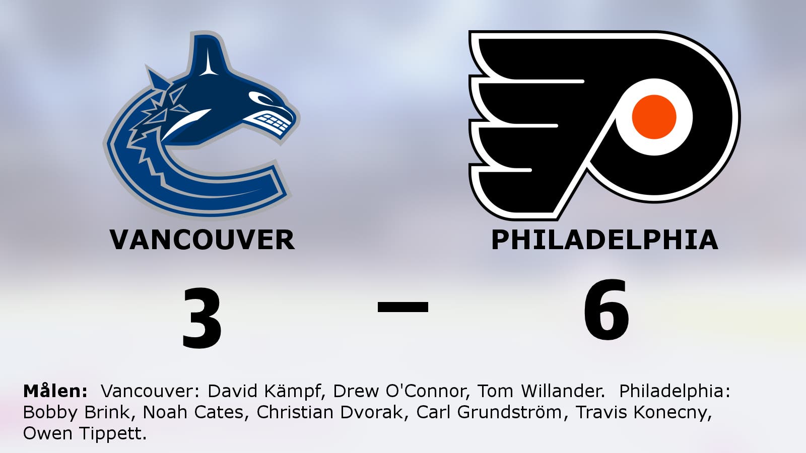 Philadelphia säkrade seger mot Vancouver