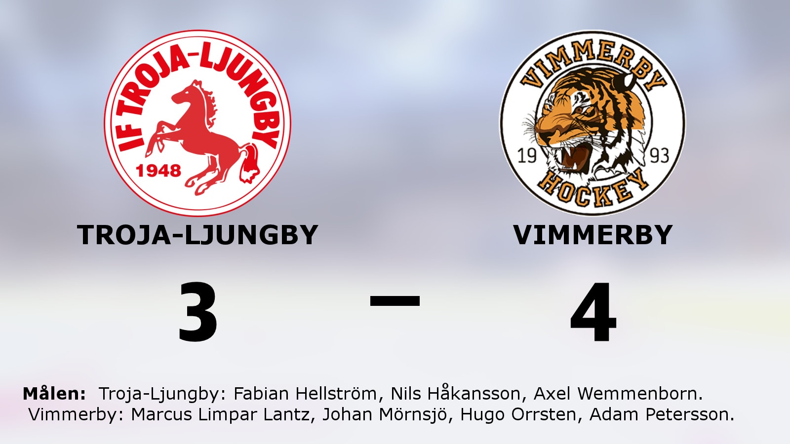 Vimmerby vinnare mot Troja-Ljungby – avgjorde i förlängningen