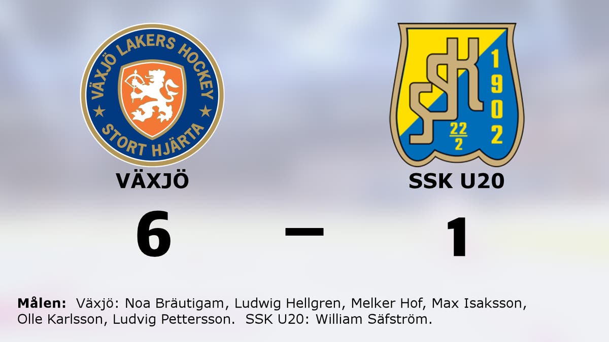 Storseger för Växjö – 6–1 mot SSK U20