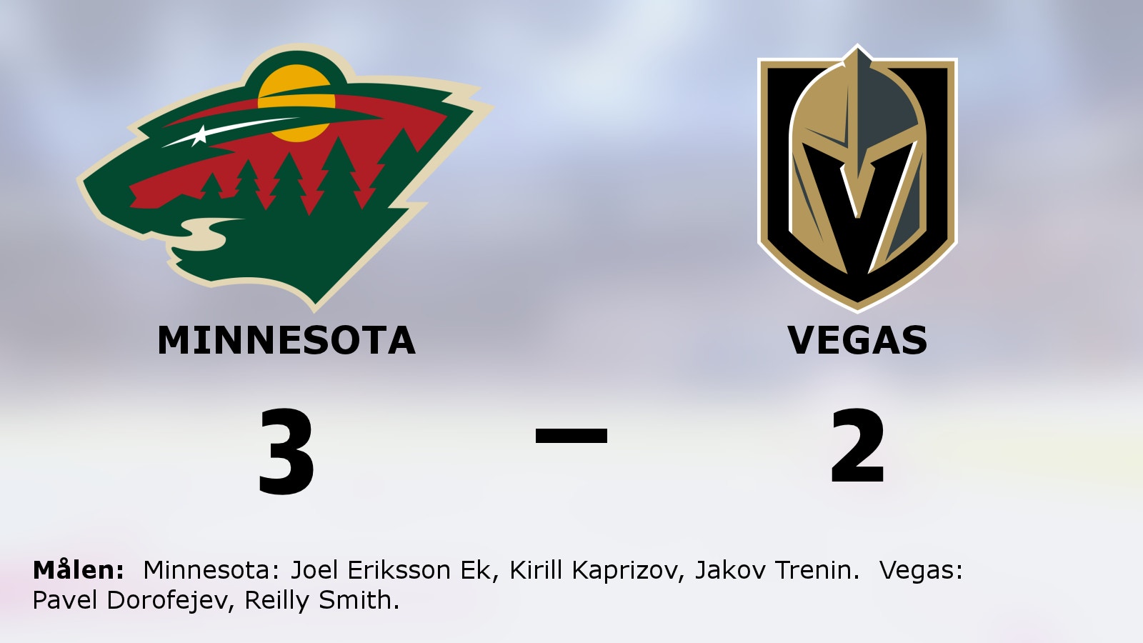 Minnesota starkast – avgjorde i förlängningen mot Vegas