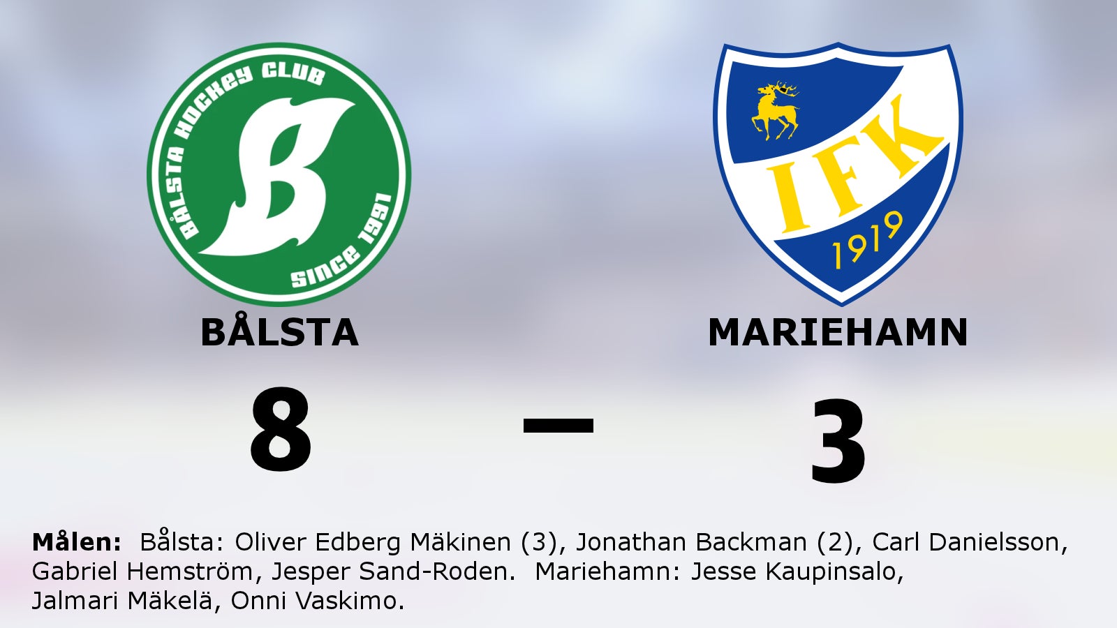 Bålsta vann klart hemma mot Mariehamn