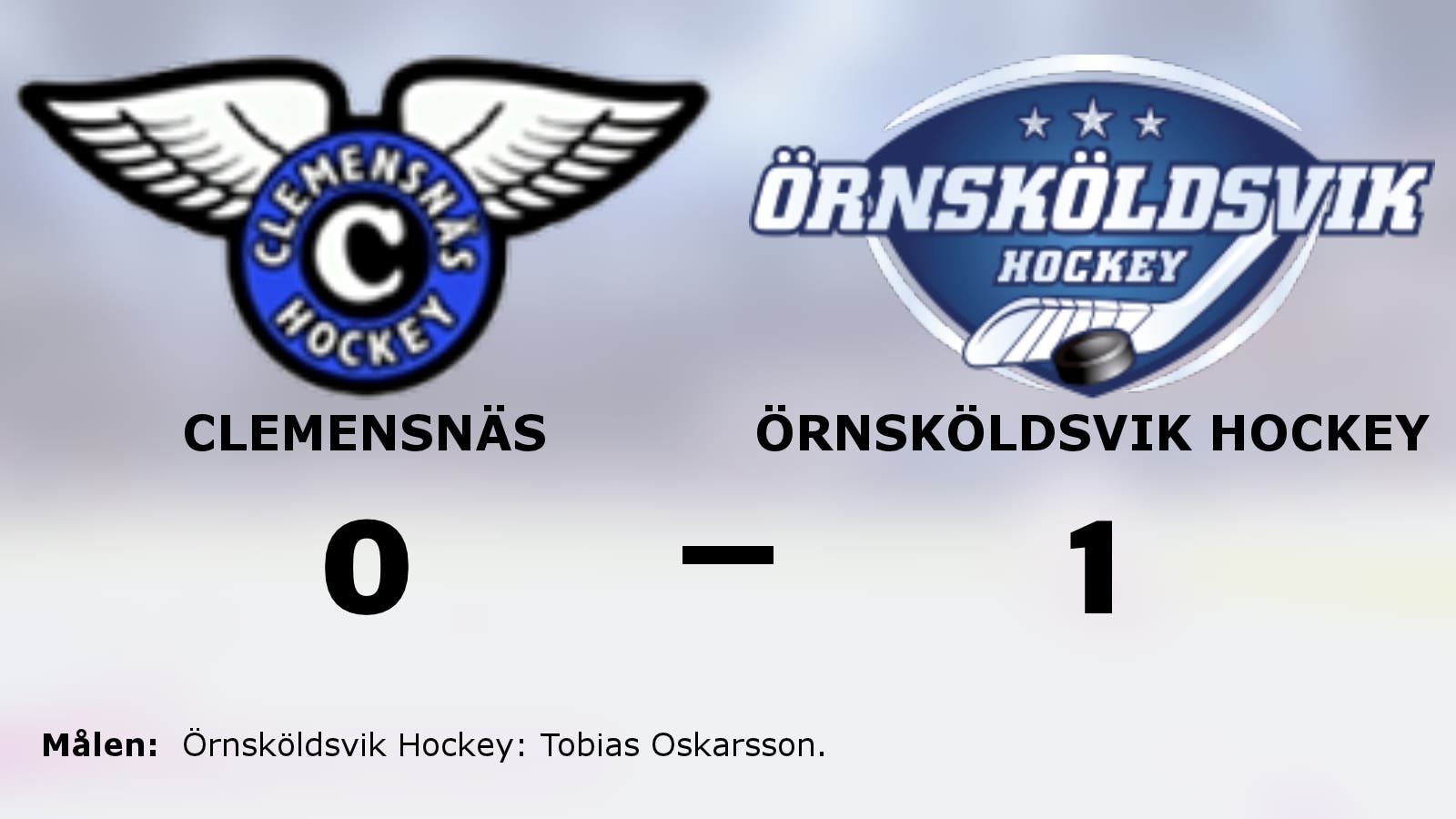 Förlustsviten bruten för Örnsköldsvik Hockey – efter 1–0 mot Clemensnäs
