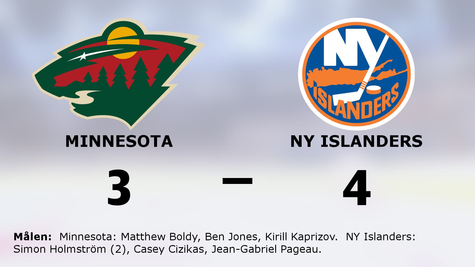 NY Islanders segrade i toppmötet – Simon Holmström hjälte