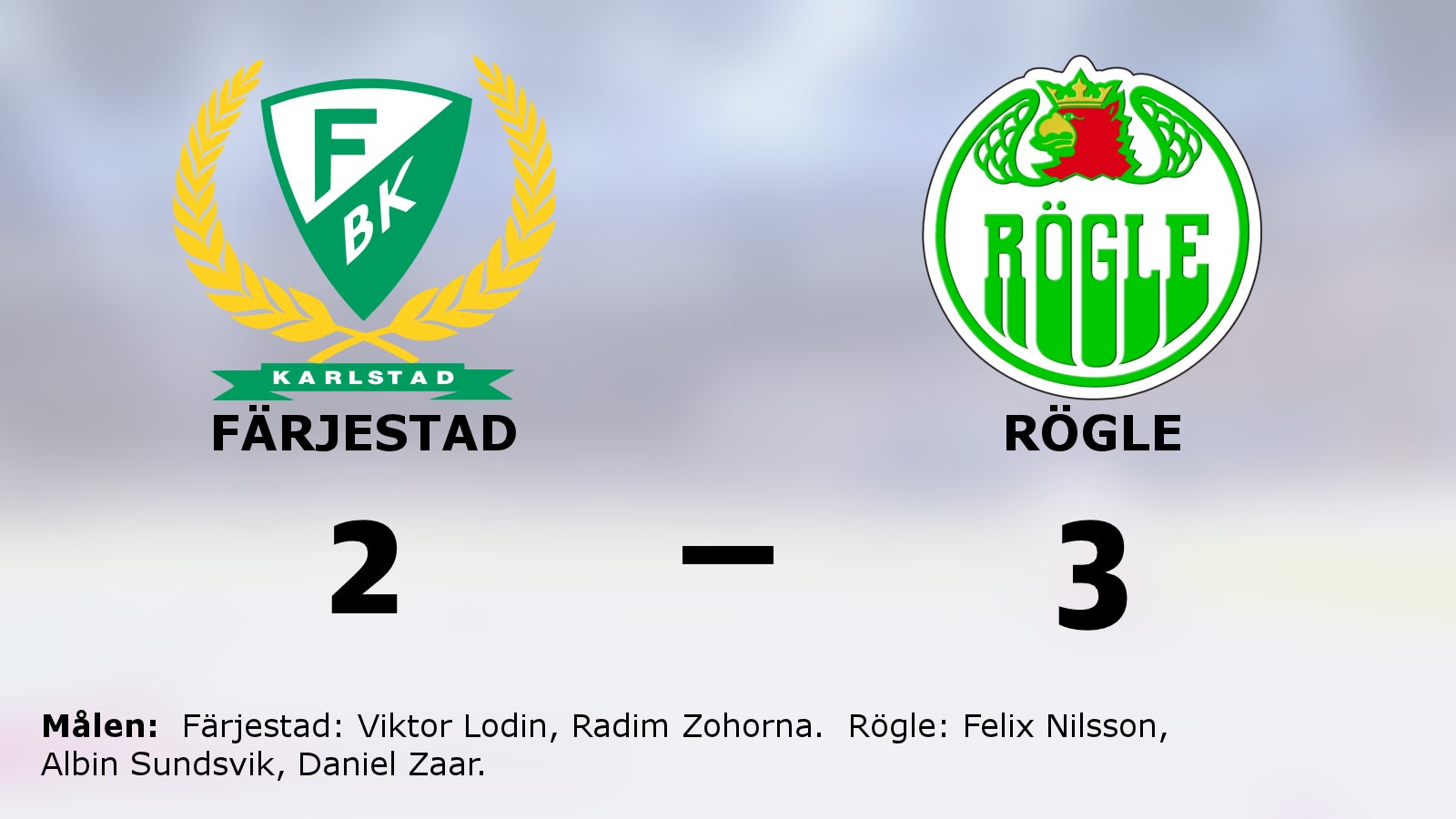 Rögle utjämnade serien mot Färjestad