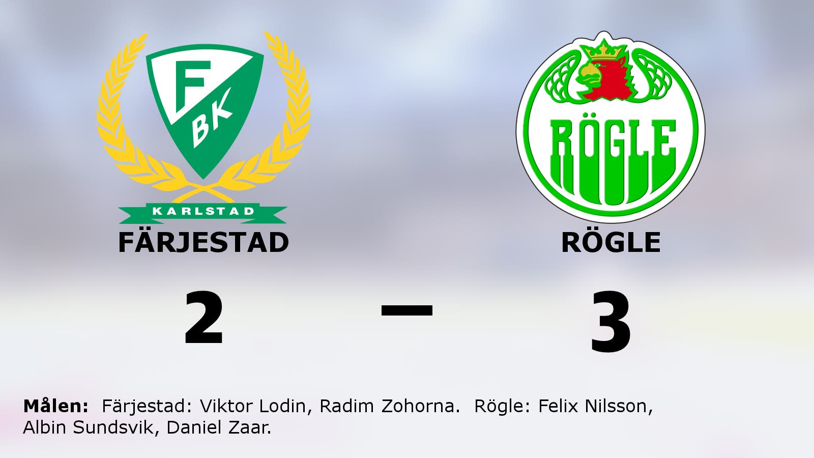 Rögle utjämnade serien mot Färjestad