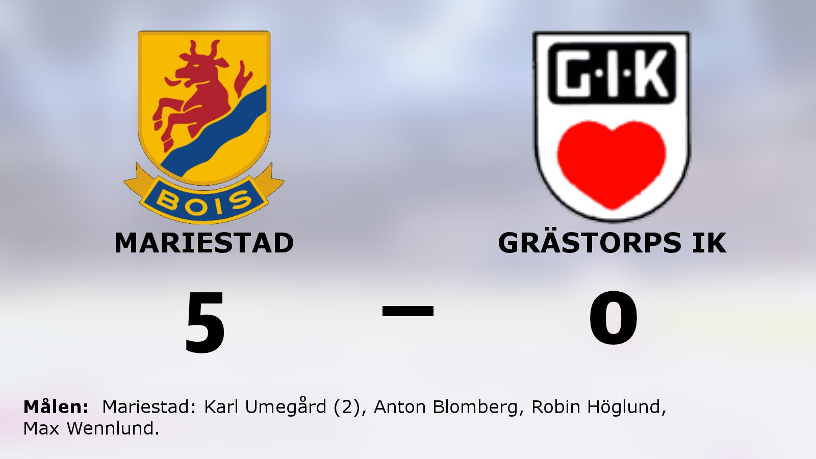 Mariestad tog ny seger mot favoritmotståndet