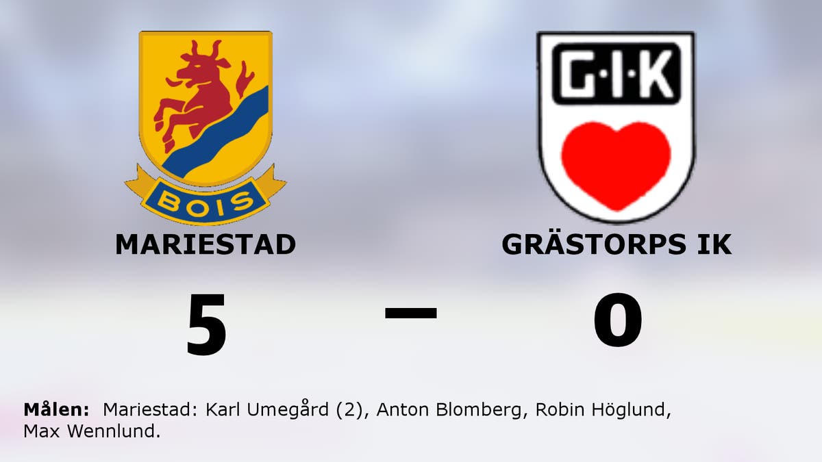 Mariestad tog ny seger mot favoritmotståndet