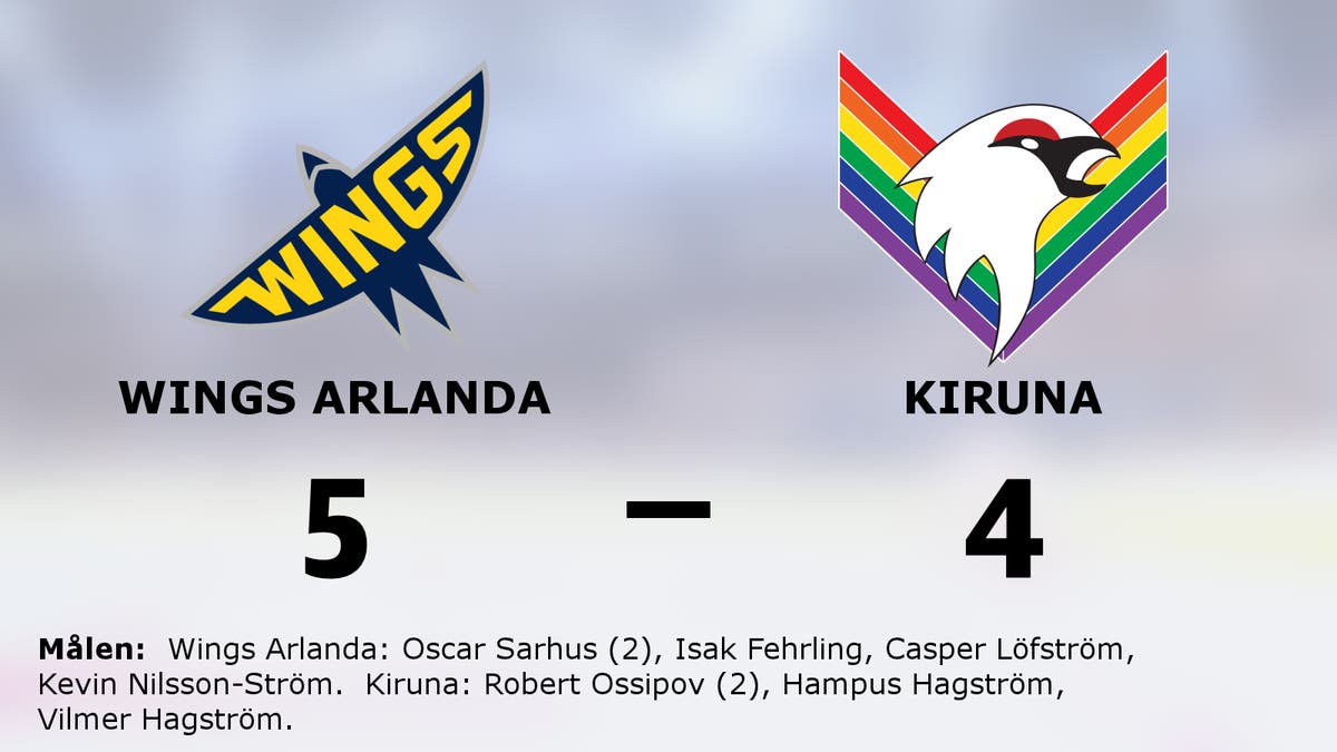 Wings Arlanda bröt tuffa sviten med 5–4 mot Kiruna