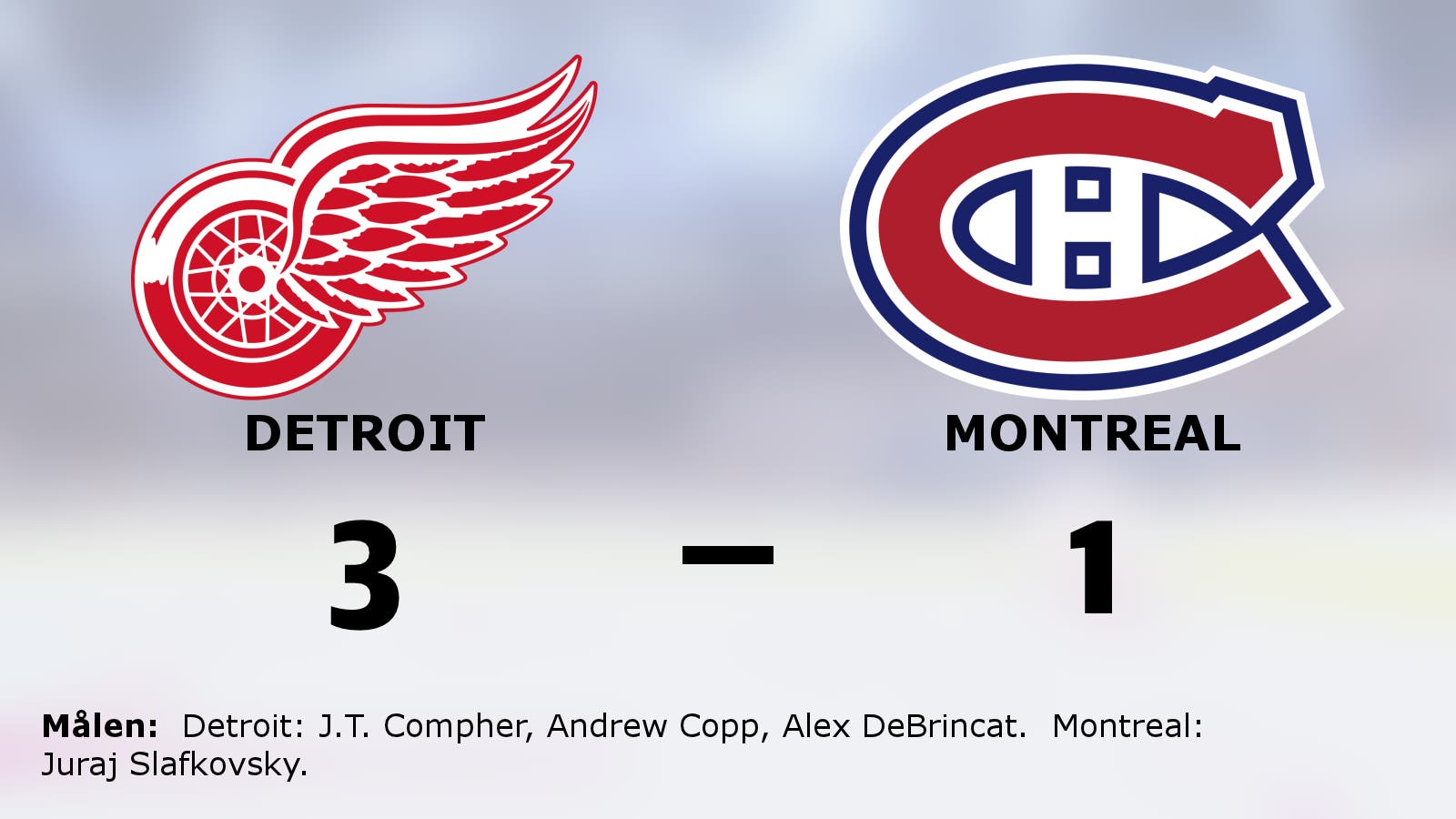 Stark vändning till seger för Detroit mot Montreal