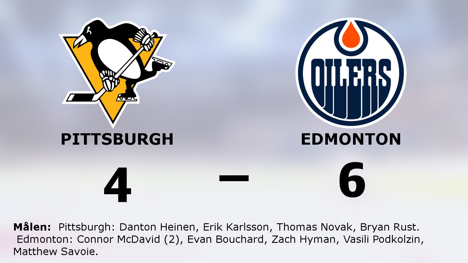 Connor McDavid i form när Edmonton vann mot Pittsburgh