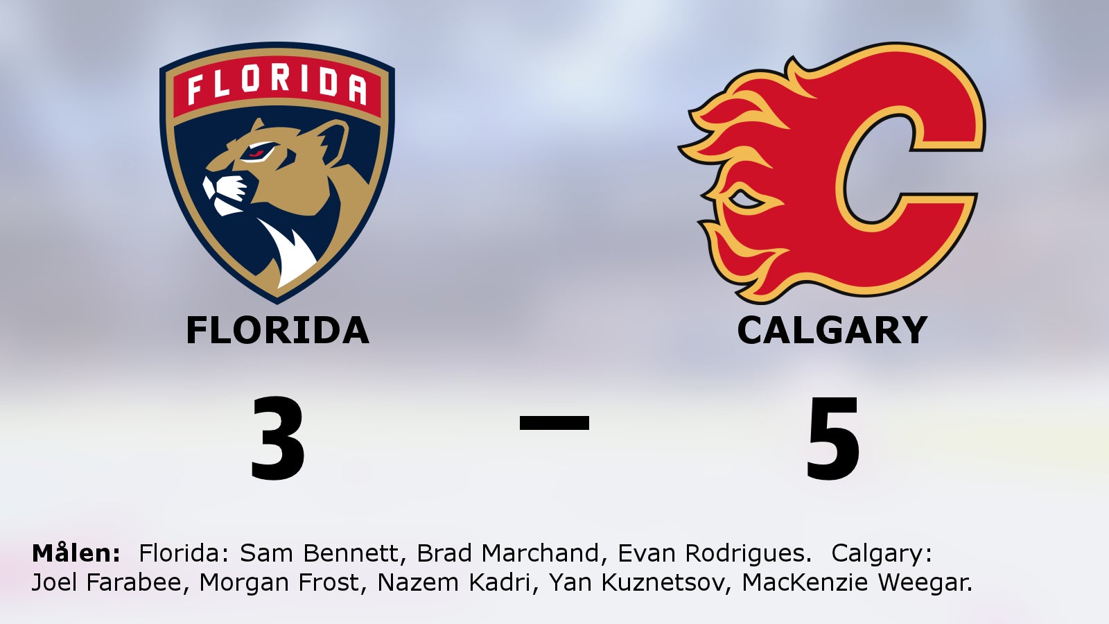 Seger för Calgary mot Florida
