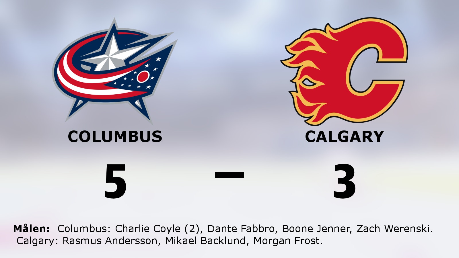 Columbus avgjorde i slutperioden mot gästande Calgary