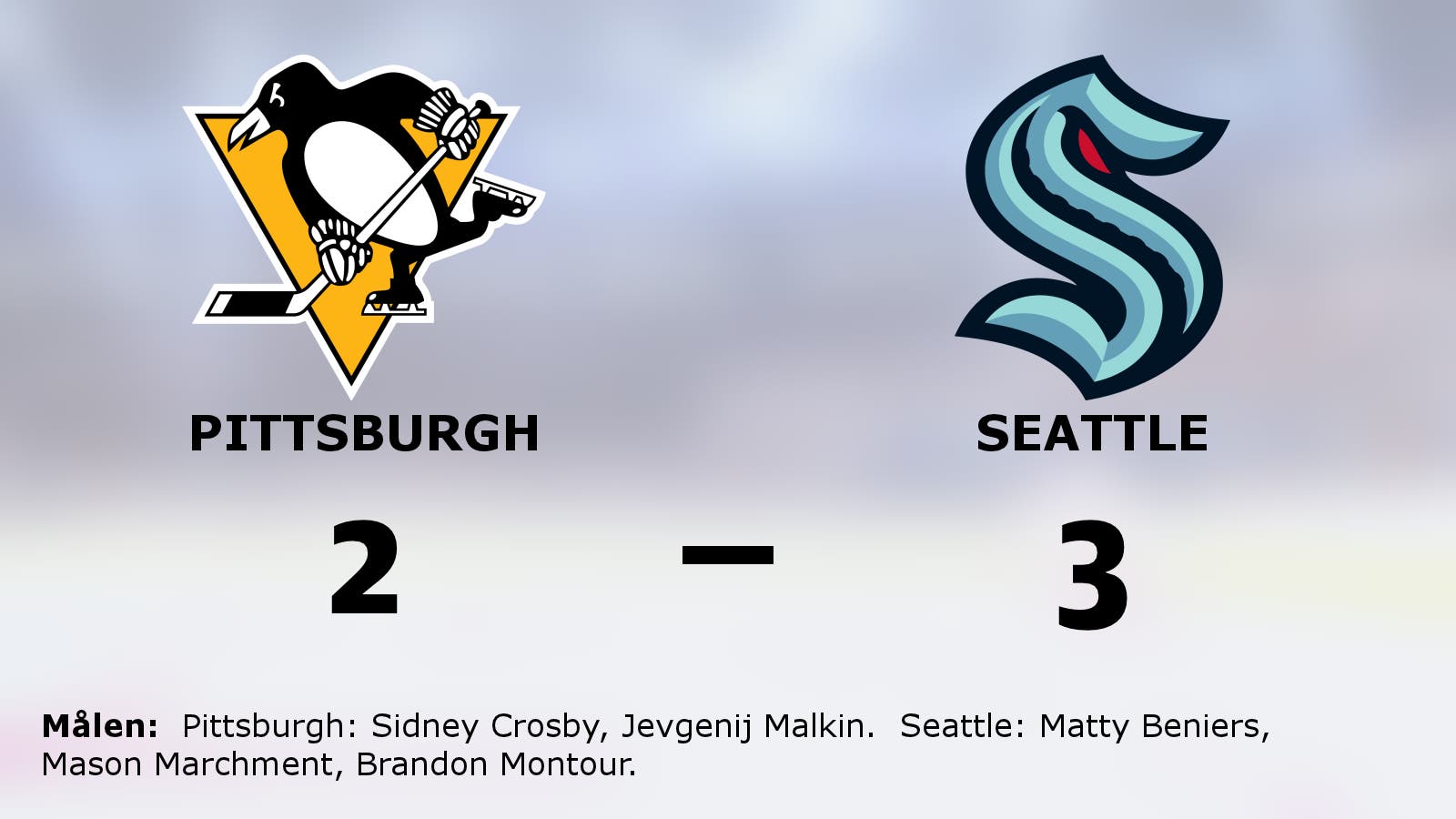 Seattles fina svit fortsätter mot Pittsburgh