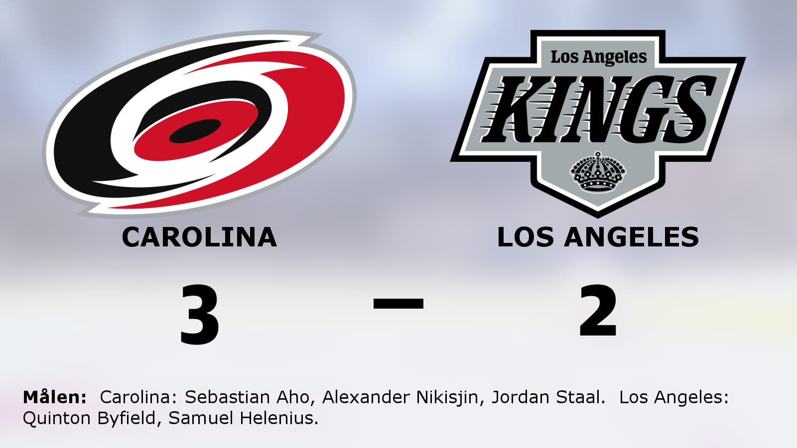 Seger i förlängningen för Carolina mot Los Angeles
