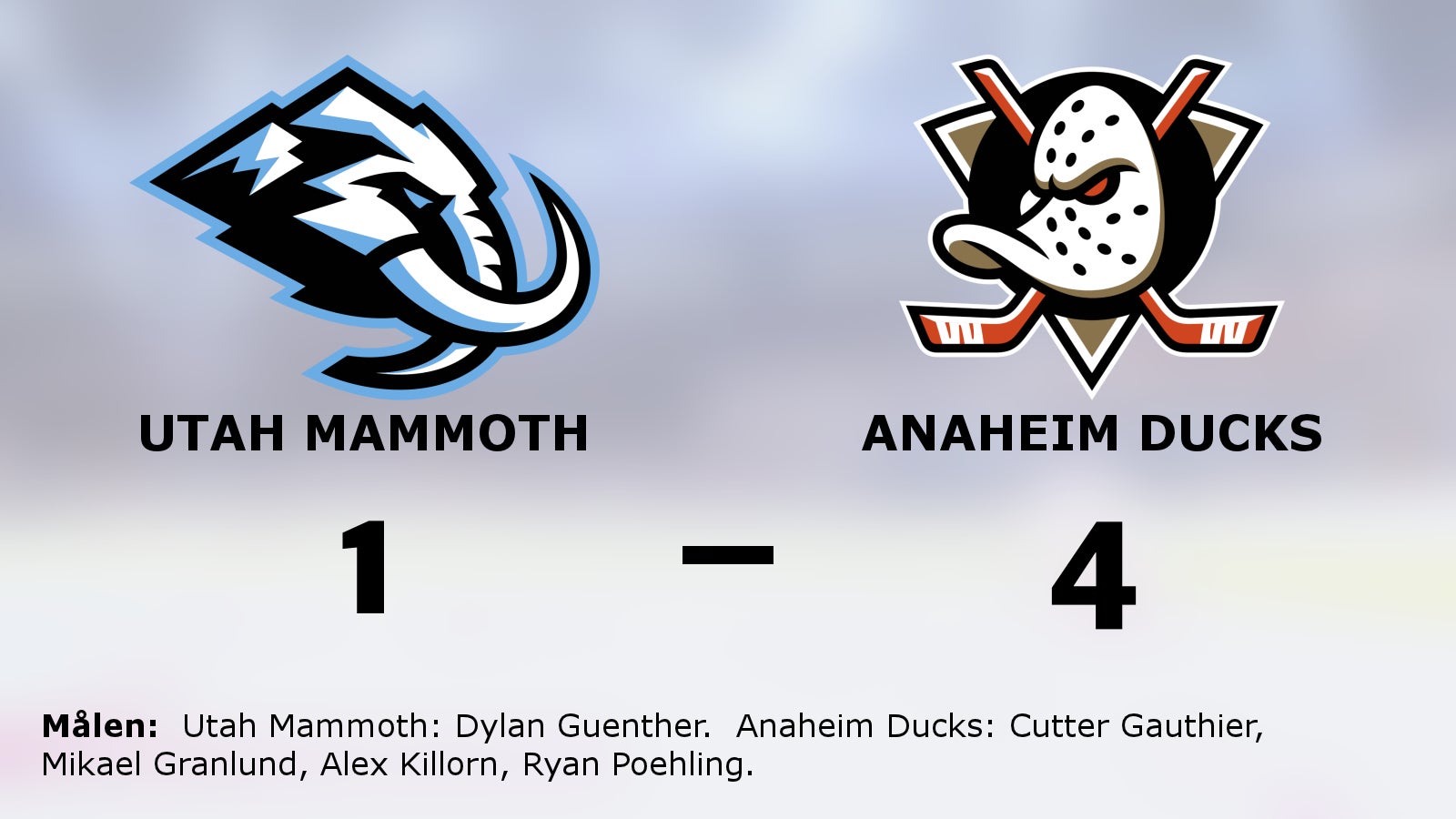 Anaheim Ducks sköna revansch på Utah Mammoth