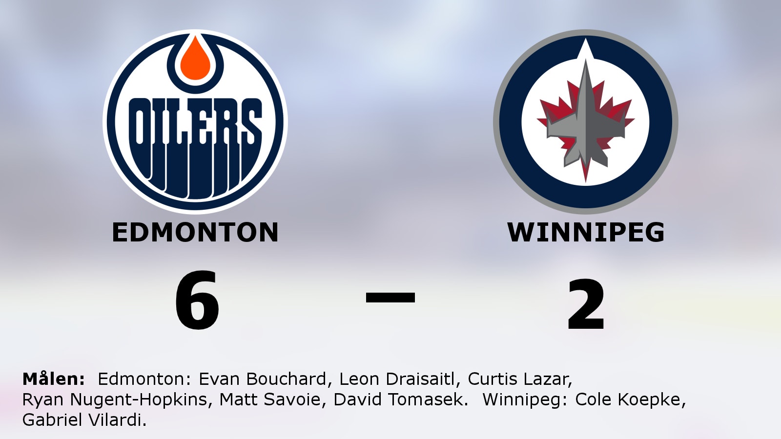 Seger för Edmonton mot Winnipeg