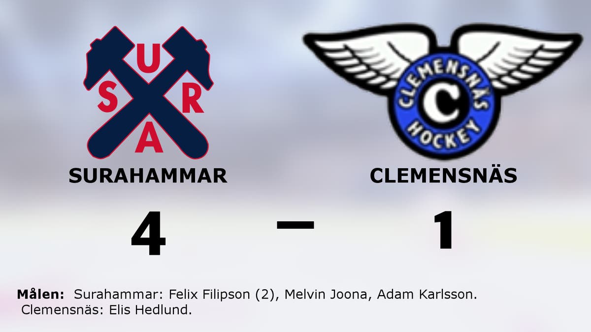 Förlustsviten bruten för Surahammar – efter 4–1 mot Clemensnäs