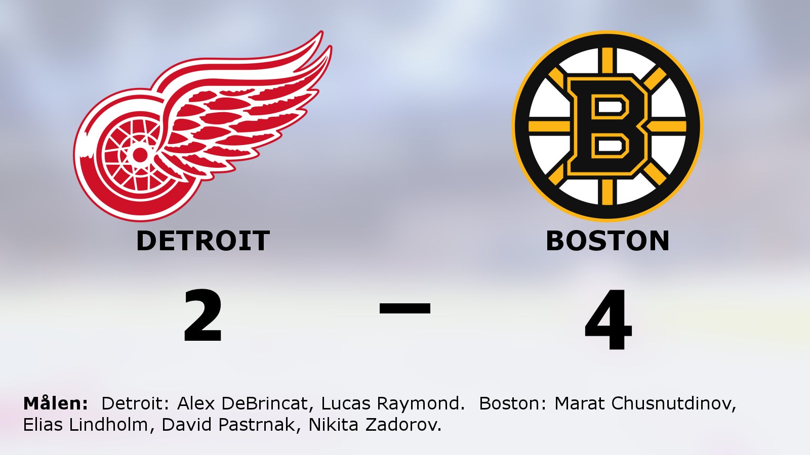 Boston avgjorde i tredje perioden i segern mot Detroit