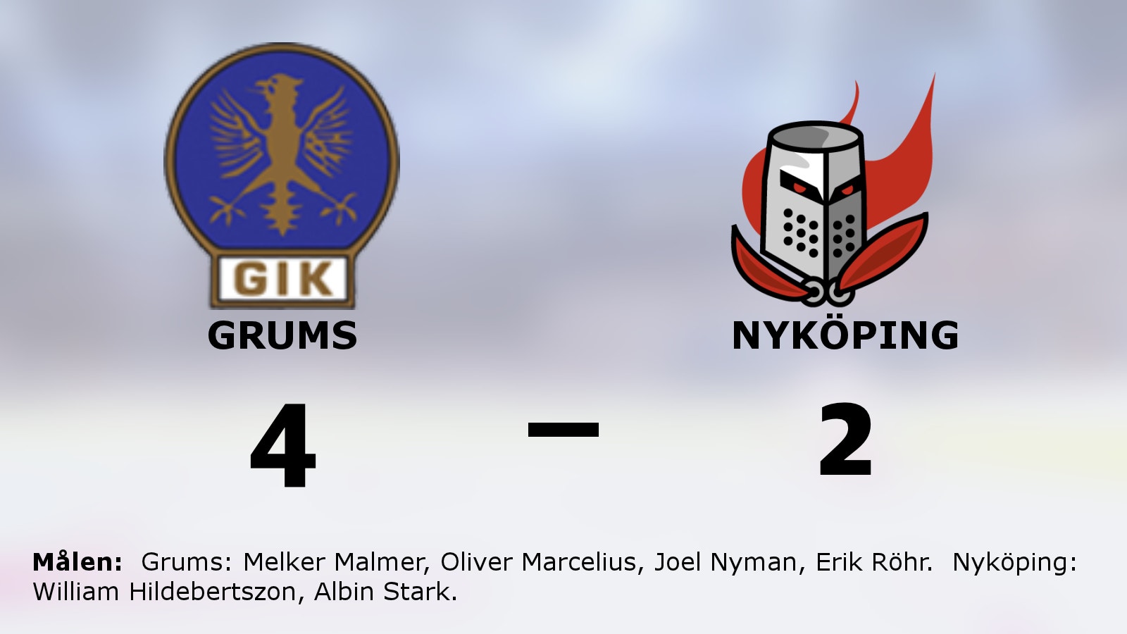 Grums tog hem segern mot Nyköping på hemmaplan