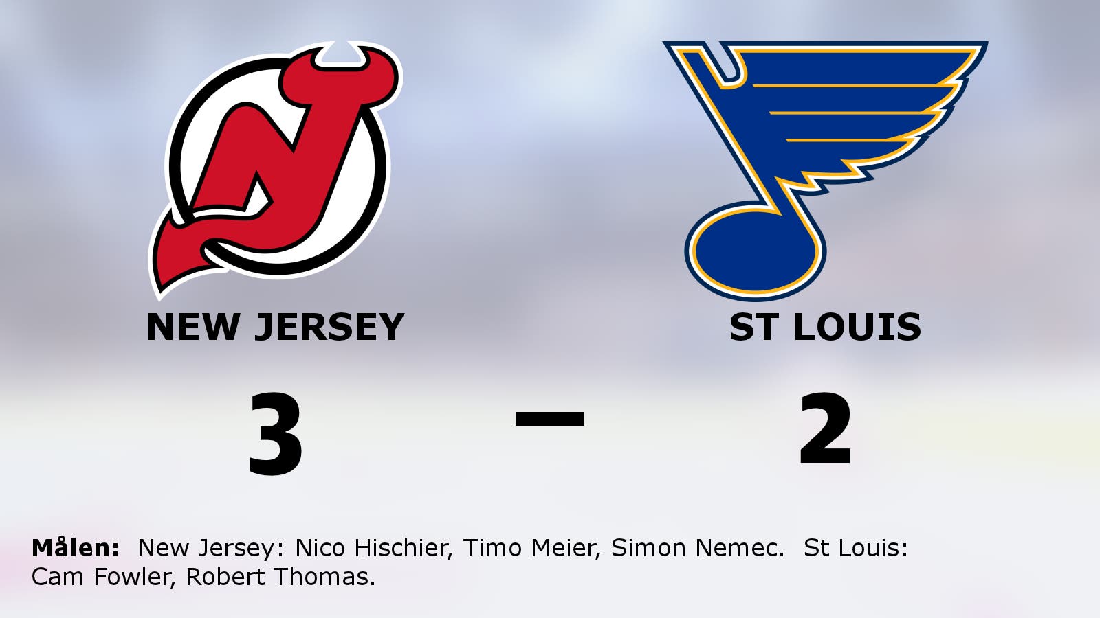 New Jersey starkast – avgjorde i förlängningen mot St Louis