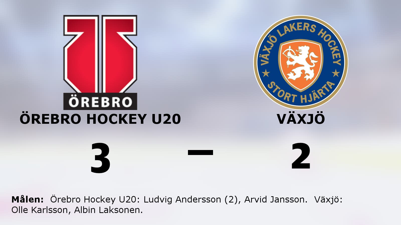 Seger på straffar för Örebro Hockey U20 hemma mot Växjö