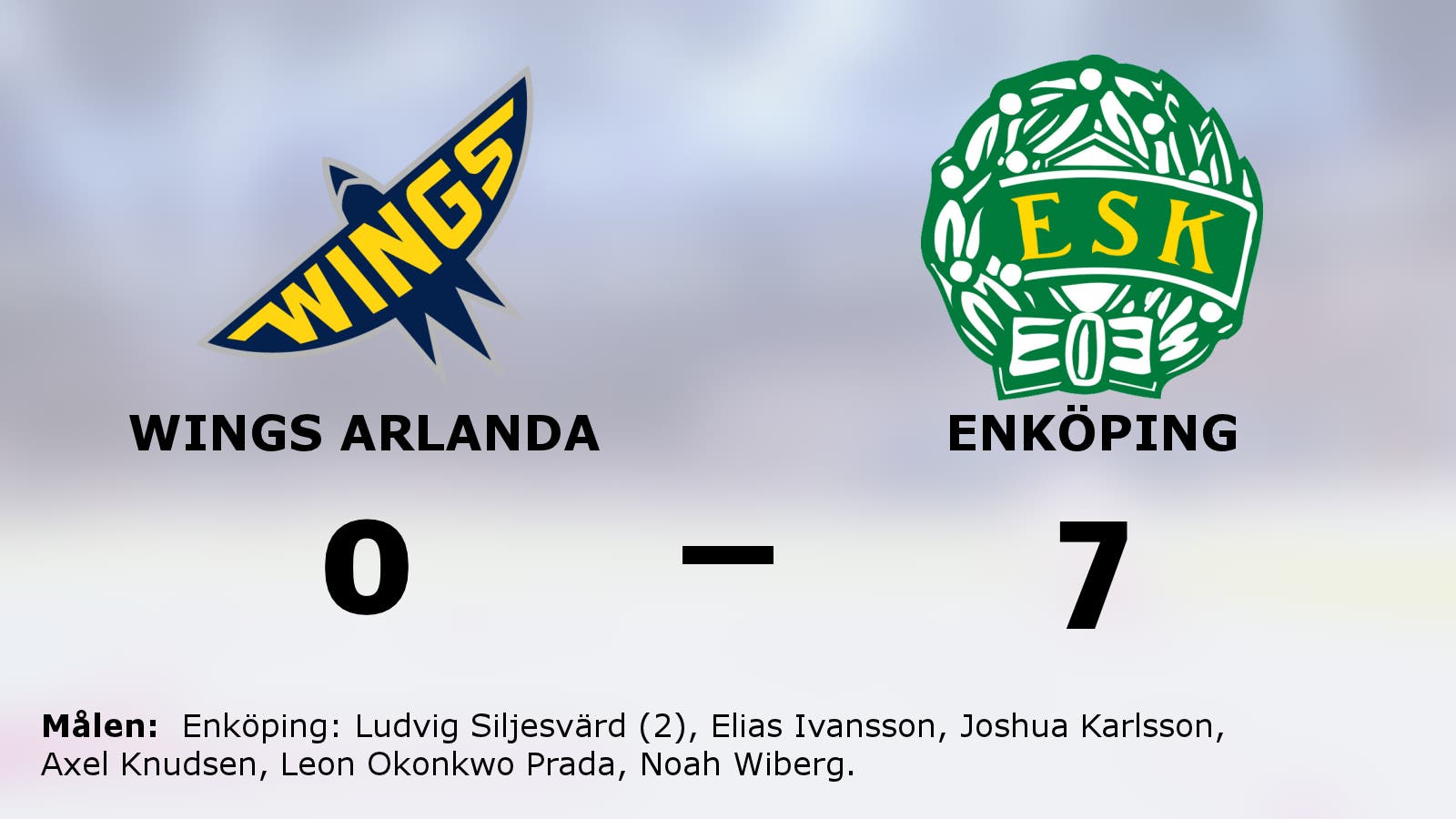 Enköping utklassade Wings Arlanda – vann med 7–0