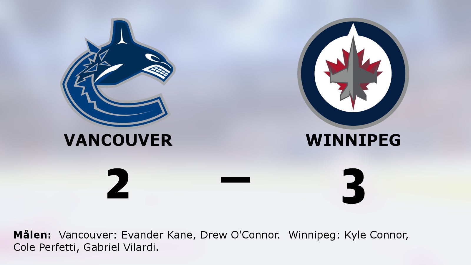 Förlängningsseger för Winnipeg mot Vancouver