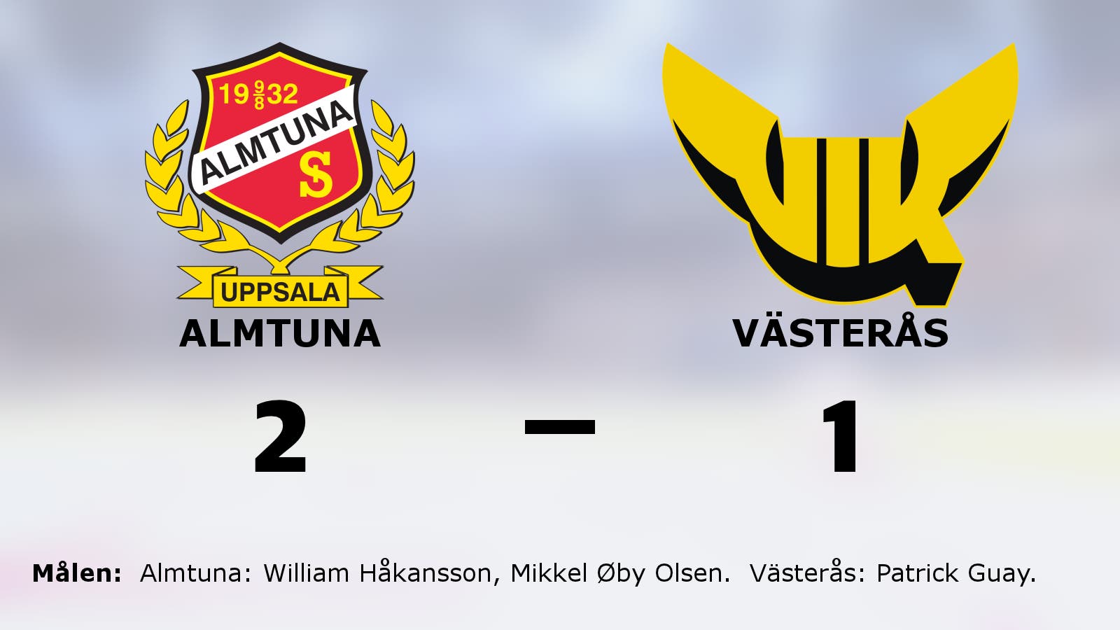Håkansson och Øby Olsen matchvinnare hemma mot Västerås