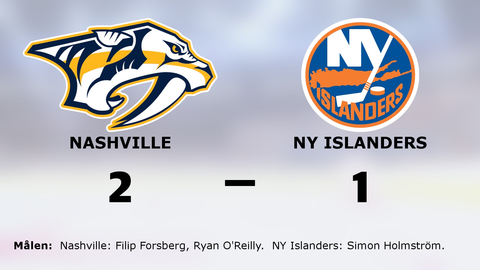Seger på straffar för Nashville hemma mot NY Islanders