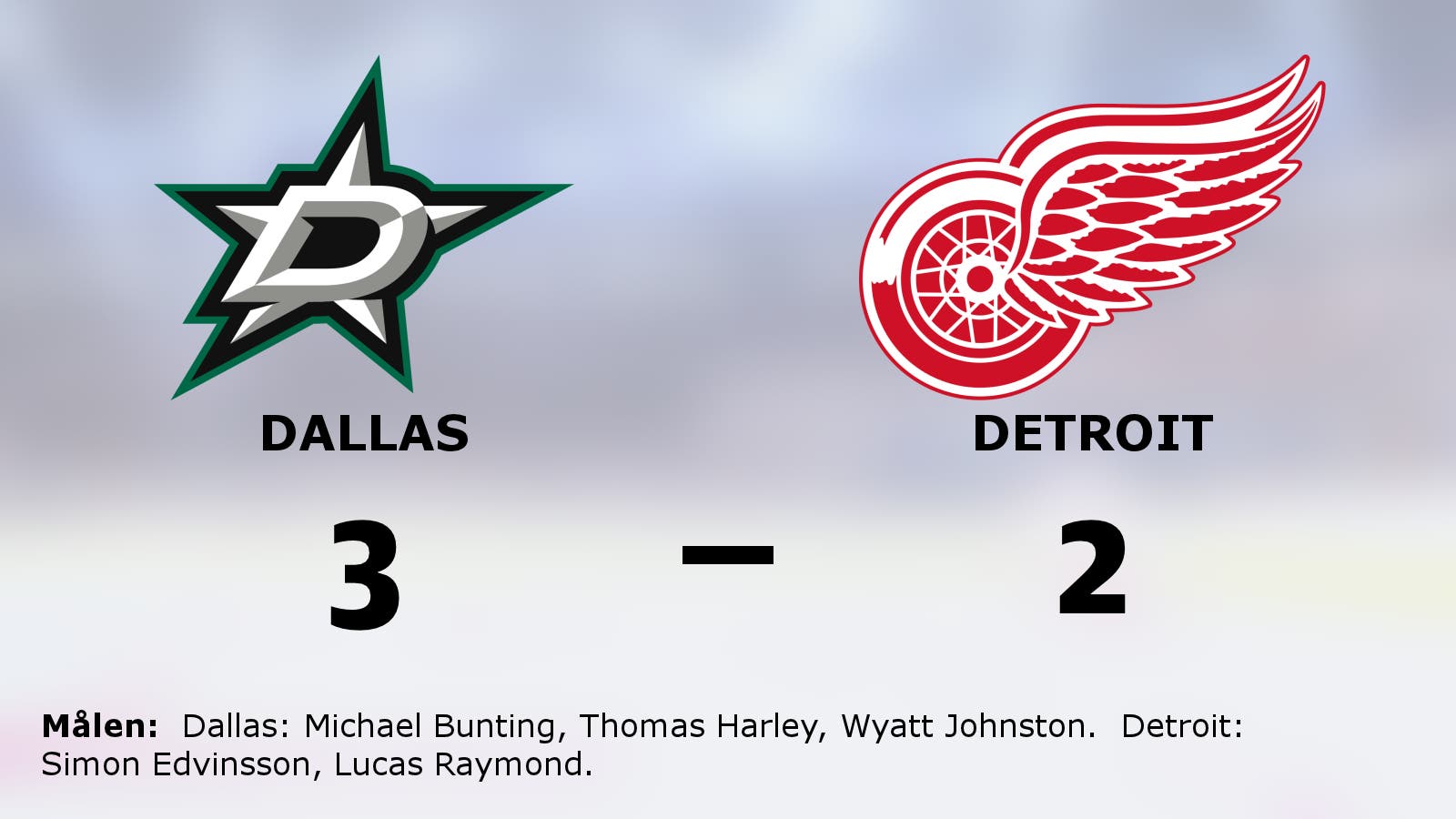Dallas starkast – segrade efter förlängning mot Detroit