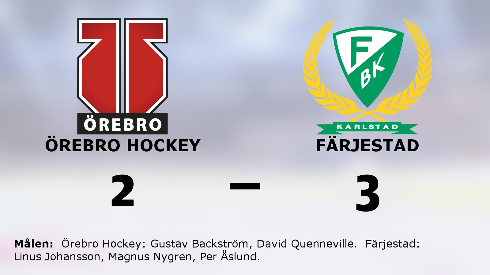 Färjestad fortsätter segersviten mot Örebro Hockey