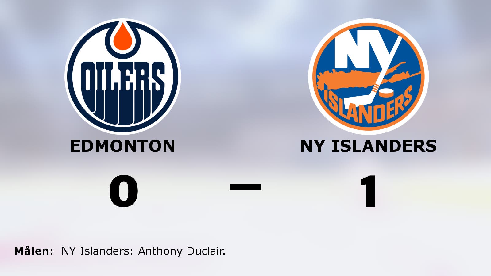 Seger för NY Islanders i toppmatchen mot Edmonton