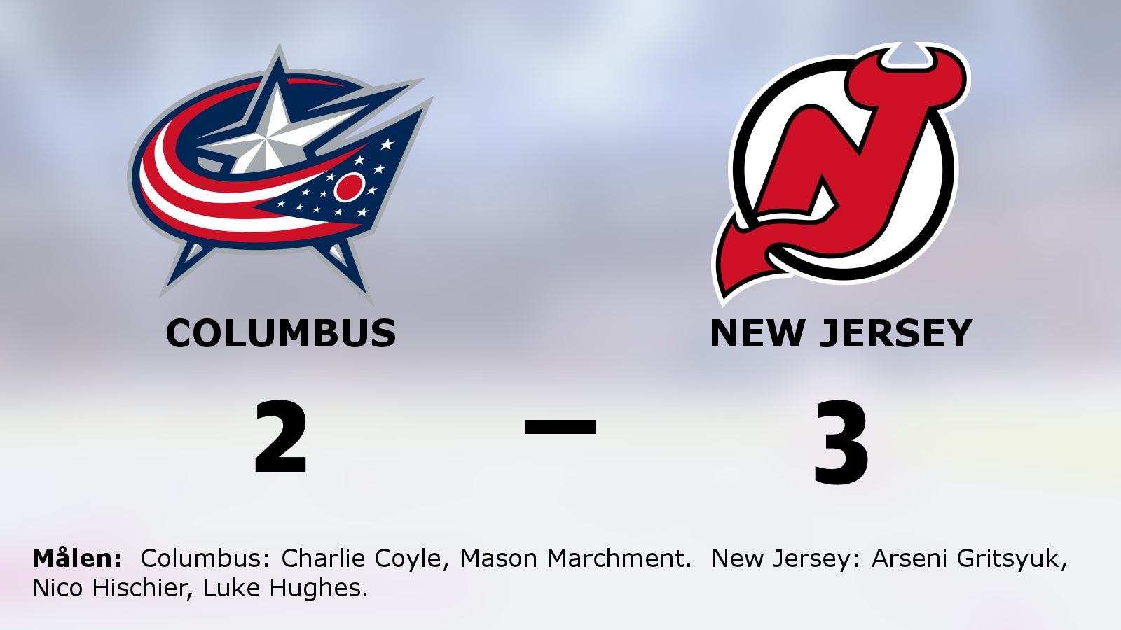 New Jersey bröt tunga sviten mot Columbus