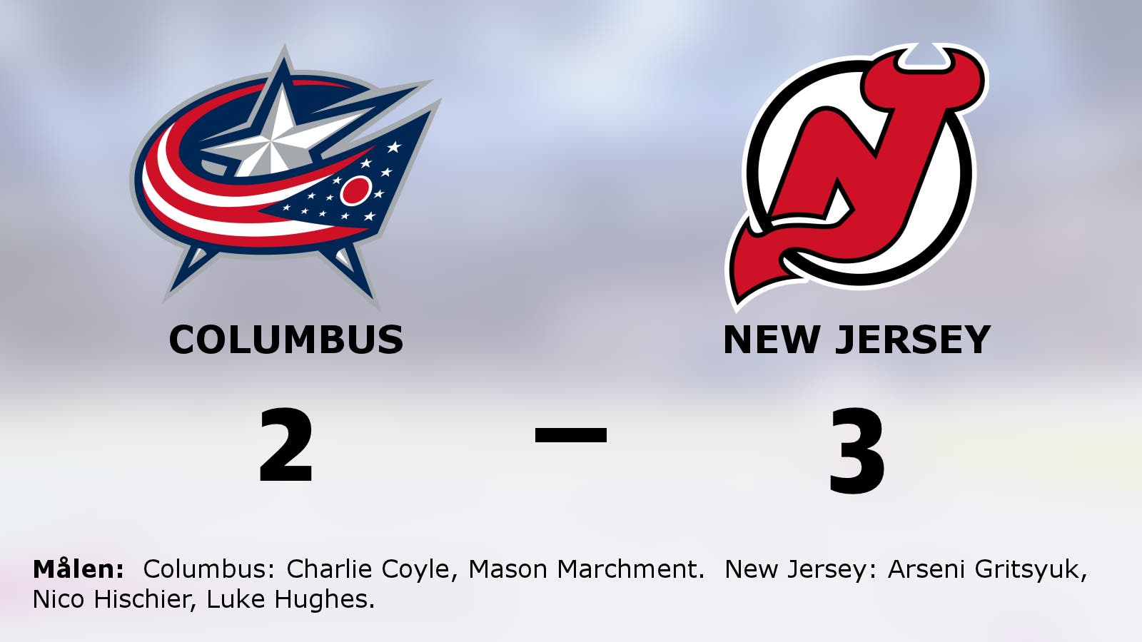 New Jersey bröt tunga sviten mot Columbus